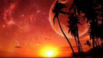 Tropical Wallpaper Sunset Beach Desktop