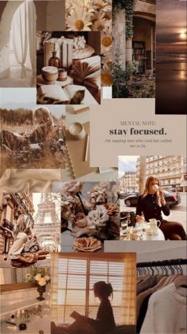 Aesthetic Brown Collage Screensaver Vision Board Inspiration