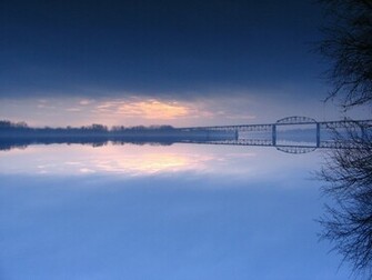 Misty River Morning Wallpaper Stock Photos