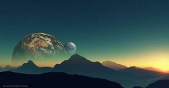 Wallpaper Planet Landshfat Mountains Satellite