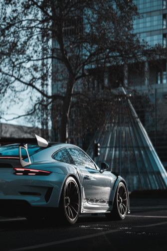 Black Porsche On Road Photo Car Image