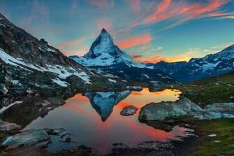 Mountains Landscape Zermatt Wallpaper Background