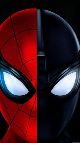 Red And Black Spiderman iPhone Wallpaper