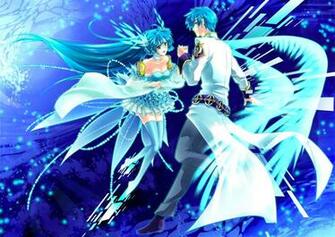 Anime Blue Desktop Wallpaper Dancing