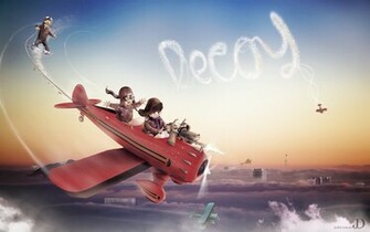 Cute Red Baron Flight Wallpaper HD