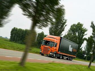 Wallpaper Truck Tractor Trailer Road Desktop