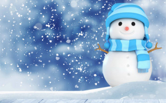 Winter Snowman Wallpaper