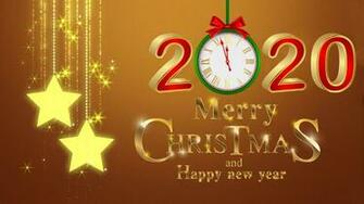 Merry Christmas And Happy New Year Gold 4k