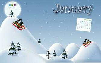 Yogadudes January Desktop Calendar