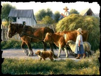 Wallpaper Horse Farm HD Background