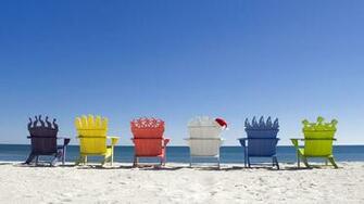 Beach Chairs HD Wallpaper For Gadgets Size