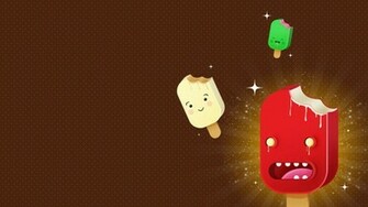 Funny Cute Ice Cream Wallpaper