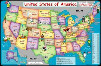 Map Of The Usa Computer Wallpaper Desktop Background