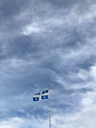 Quebec Flag Photo Grey Image