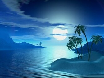 Desktop Wallpaper Gallery 3d Art Tropic Night