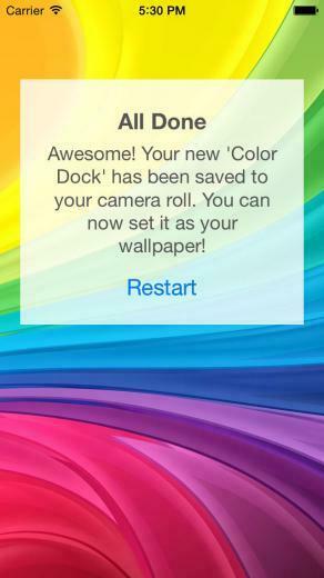 Wallpaper To Generate The Effect Of A Colored Dock And Status Bar