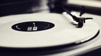 Vinyl Record Wallpaper Player Monochrome
