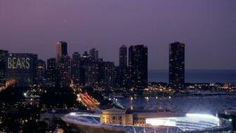 Of The New Soldier Field Stadium With Chicago Skyline Background