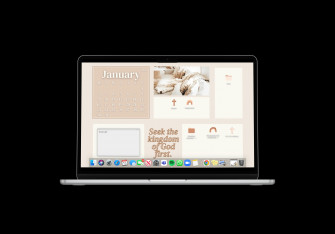 Desktop Wallpaper Calendar And Folder Icons Neutral Aesthetic