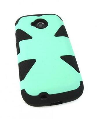 New Motorola Moto E 2nd Gen Teal Black Shock Proof Dynamic Case