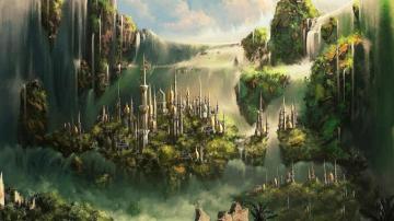 Floating City Wallpaper On