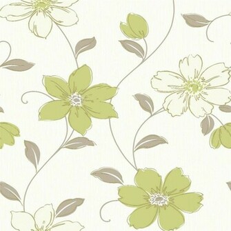 Green Floral Wallpaper