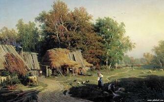 Superb 3d Old Village Woman Work Desktop Wallpaper E Entertainment