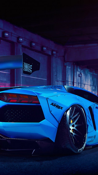 Blue Lamborghini Aventador Lp700 Wallpaper