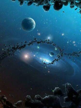 Outer Space Particles Trails iPad iPhone HD Wallpaper
