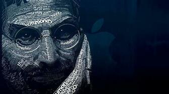 Steve Jobs Typographic Portrait Wallpaper For Desktop 4k X