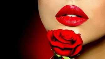 Red Lips Wallpaper