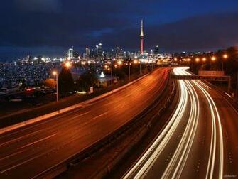Urban Road At Night HD Desktop Wallpaper