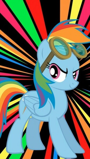 Rainbow Pony iPhone Wallpaper