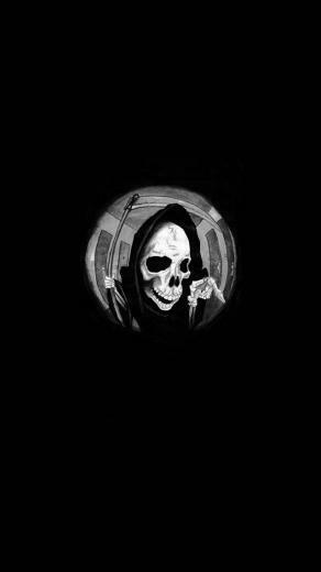 Grim Reaper In A Spyhole iPhone Wallpaper Tags Bone Dark Death