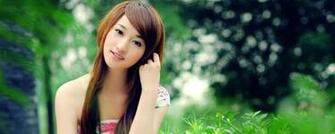 Asian Girl Dress Wallpaper Background Dual Monitor Resolution