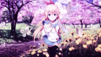 Nisekoi Anime Girl Cute Chitoge Blonde Blue Eyes Long Hair Spring