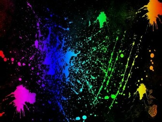 Splatter Neon Colors Rock Wallpaper
