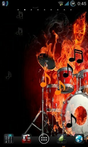 Bigger Skull Fire Live Wallpaper For Android Screenshot