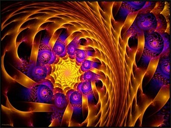 HD Wallpaper Orange Amp Purple Fractal By