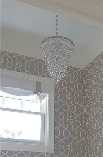 Gray Trellis Wallpaper Scroll