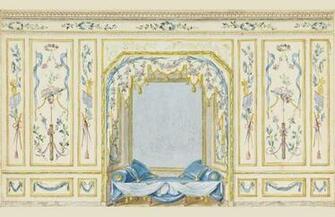 Wallpaper Damask Pale Blue Wal0515 Itsy Bitsy Mini