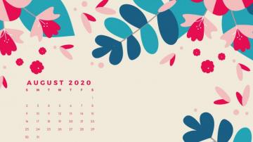 August Desktop Calendar Wallpaper