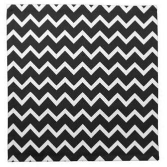 Black And White Chevron Print Zig Zag