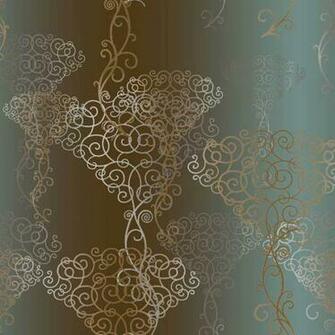 Brown Green Bouquet Vsn211025 Damask Wallpaper Contemporary