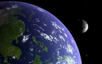 Earth And The Moon Wallpaper High Resolution