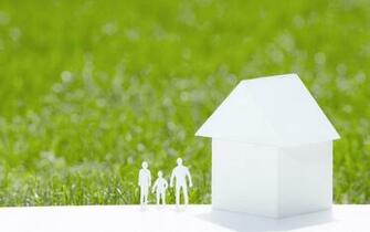 Paper Family And House Wallpaper