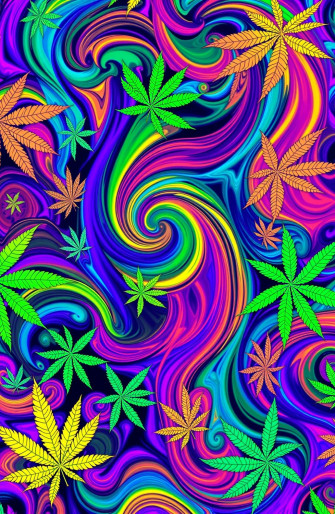 Psychedelic Weed Wallpaper