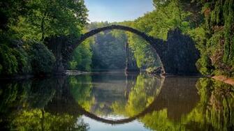 Rakotzbrucke Devils Bridge Germany UHD 4k Wallpaper