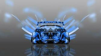 Jdm Back Super Abstract Aerography Car Blue Colors 4k Wallpaper