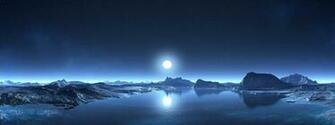 Multi Monitor Dual Screen Sci Fi Landscapes 3d Cg Digital Art Lakes